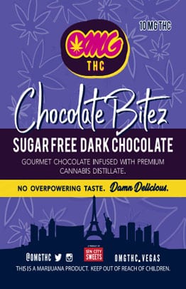 OMG THC Sugar Free Dark Chocolate Bitez
